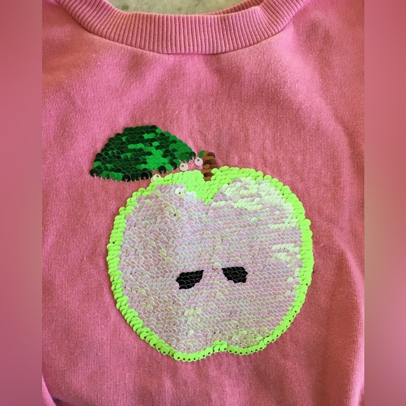 H&M Sequin Apple Sweatshirt - Picture 2 of 7